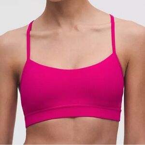 Women's Lululemon Flow Y Hot Pink Sports Bra size 6
